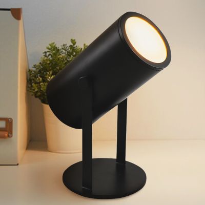 Modern genopladelige bordlampe sort, Elko, 2W, 3000K LED, med brytare