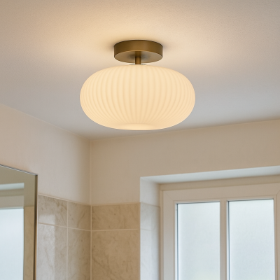Design loftlampe badeværelse hvid, Elliot, IP44