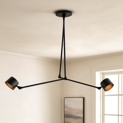 Modern loftlampe sort, Rinke