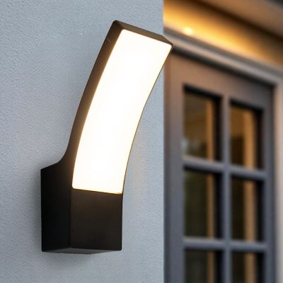 Modern udendørslampe sort, Manel, 12W, 3000K LED, IP44