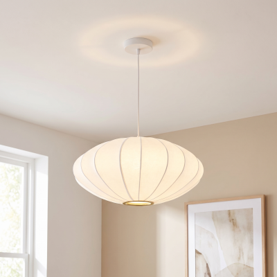 Japandi pendler lampe hvid, Jada