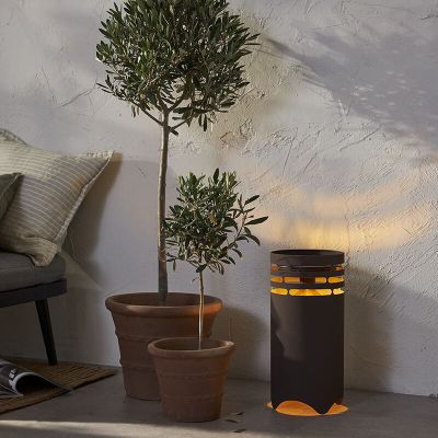 Plast udendørs bordlampe brun, Aidan, 0,3W, 3000K LED, IP44