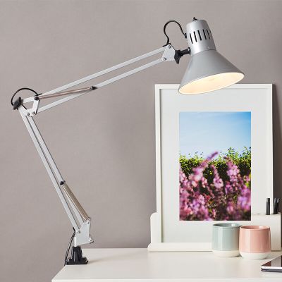 Metal klemmespot grå, Katharina, med brytare