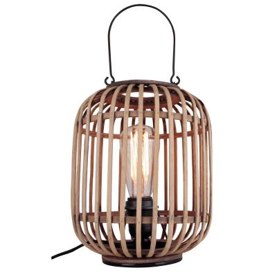 Industri bordlampe brun, Asja, med brytare