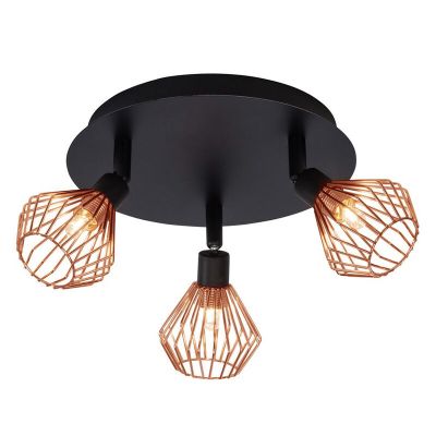 Industri loftlampe kobber, Keyshaira