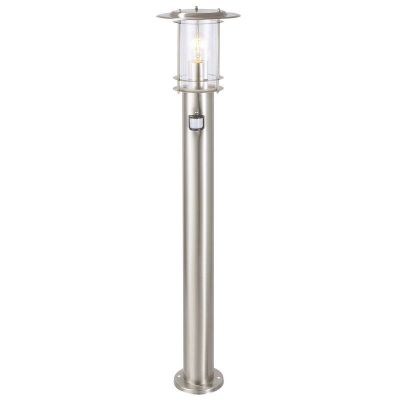 Metal udendørslampe gulvlampe med bevægelsessensor krom, Shamayra, IP44