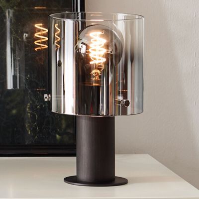 Design bordlampe brun, Nour, med brytare