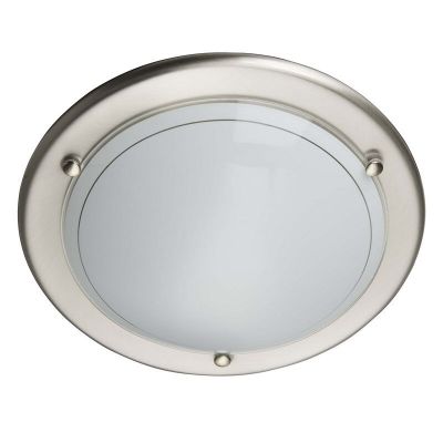 Glas loftlampe krom, Angely