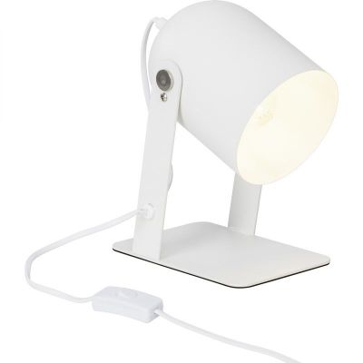 Modern bordlampe hvid, Arlette, med brytare