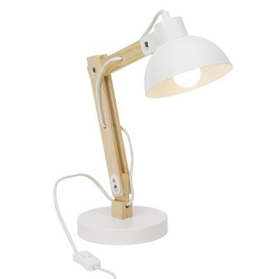 Modern skrivebordslampe hvid, Allegra, med brytare