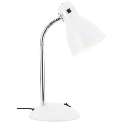 Plast skrivebordslampe hvid, Santana, med brytare