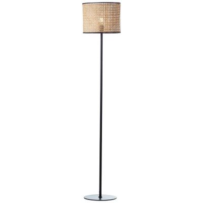 Rustik gulv lampe brun, Emmelie, med brytare