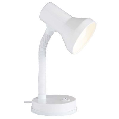 Plast skrivebordslampe hvid, Loet, med brytare