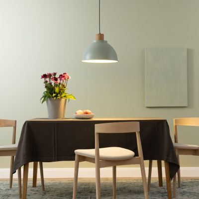Rustik pendler lampe grøn, Thalina