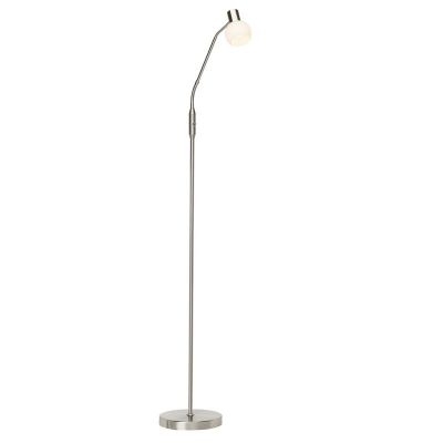 Metal gulv lampe krom, Jaydah, med brytare