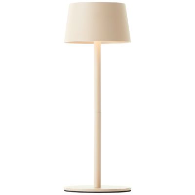 Modern udendørs bordlampe beige, Petter, 2W, 3000K LED, IP44, 3 trins lysdæmper