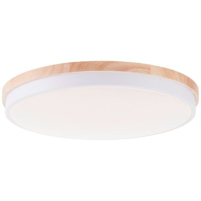 Modern loftlampe træ, Marloes, 36W, 3000K-4000K-6500K LED, med fjärrkontroll