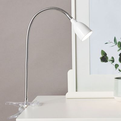 Plast klemmespot hvid, Kit, 2,4W, 3000K LED, med brytare