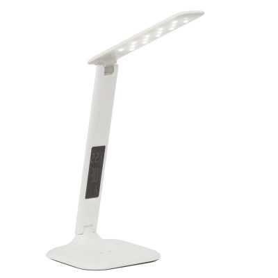 Modern skrivebordslampe hvid, Naila, 5W, varm til kold hvid justerbar LED, med beröringsdimmer
