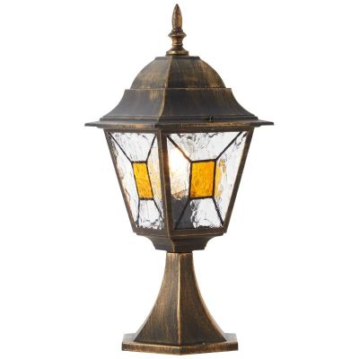 Klassisk udendørslampe rustfarvet, Levinus, IP44