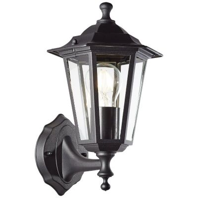 Klassisk udendørslampe sort, Radha, IP44