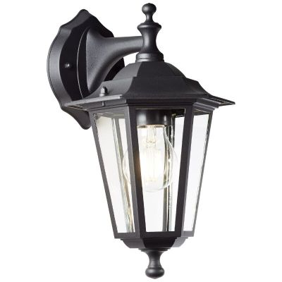 Klassisk udendørslampe sort, Radha, IP44
