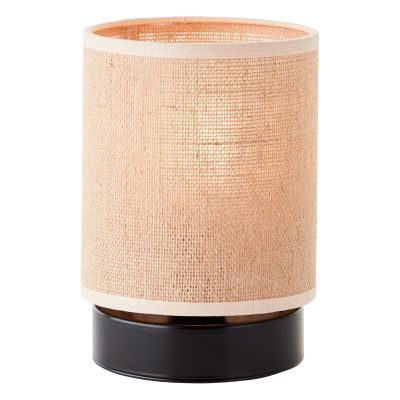 Rustik bordlampe beige, Quintus, med brytare