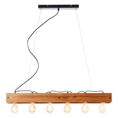 Træ pendler lampe brun, Rasha