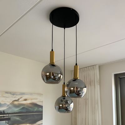 Design pendler lampe grå, Giada