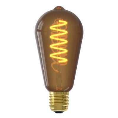 Dimmbare Calex E27 LED Edison pære brun, 4W, 1800K