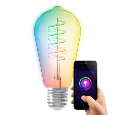 Calex LED WiFi pære E27 4,9W, RGBW