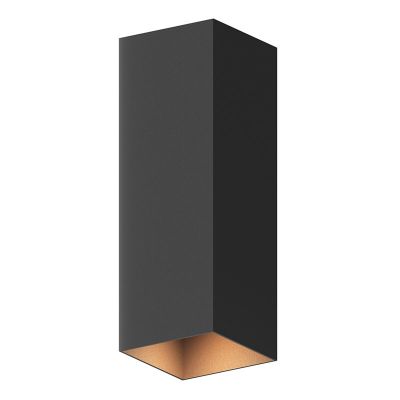 Sort up down væglampe aluminium, Dion, 8W, 3000K LED, IP54
