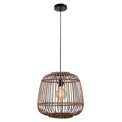 Rustik pendler lampe brun, Cherine