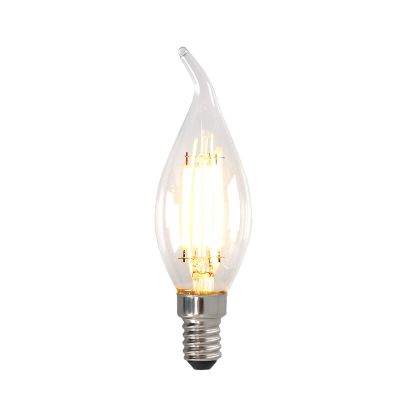 Dæmpbar Olucia E14 LED spids lys, 3w, gennemsigtigt glas, 2700k