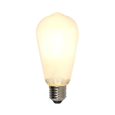 Dæmpbar Olucia E27 Edison LED pære, ST58, 5w, Hvidt glas, 2700k