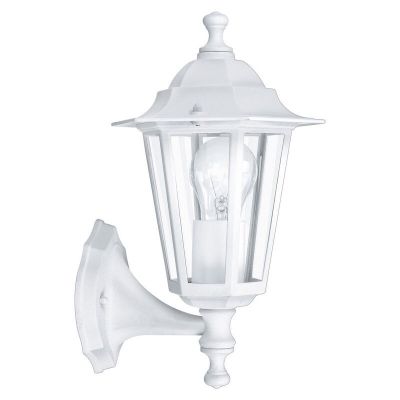 Hvid klassisk udendørslampe aluminium, Alieke, IP44