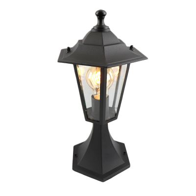 Sort klassisk udendørslampe aluminium, Alieke, IP44