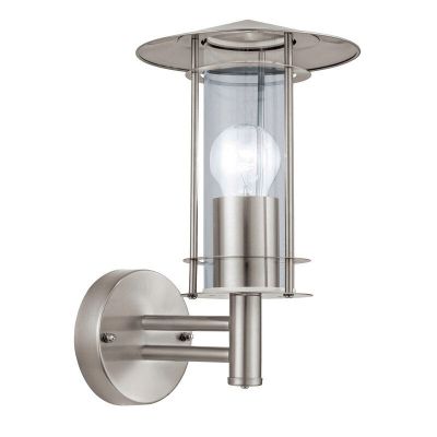 Sølv modern udendørslampe rustfrit stål, Arabella, IP44