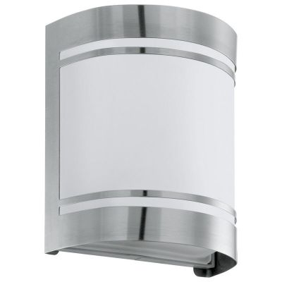 Sølv modern udendørslampe glas, Aartje, IP44