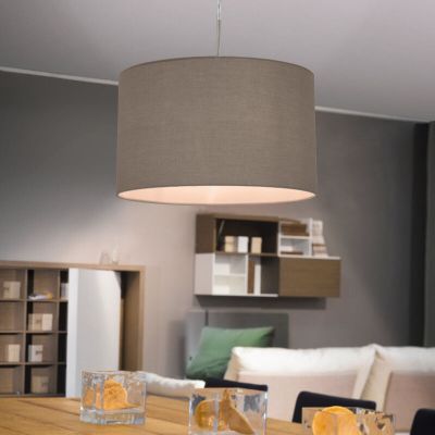 Taupe modern pendler lampe stof, Abano