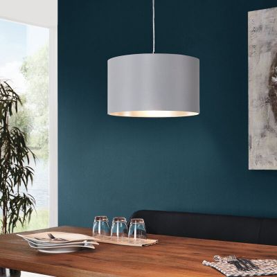 Grå modern pendler lampe stof, Terme
