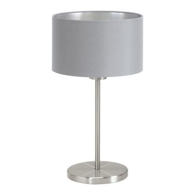 Grå modern bordlampe stof, Terme, med brytare