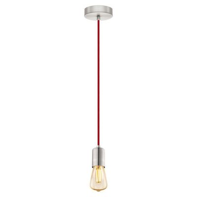 Nikkel vintage pendler lampe metal, Christel