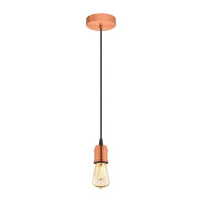 Kobber vintage pendler lampe metal, Christel