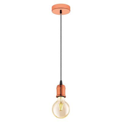 Kobber vintage pendler lampe metal, Christel