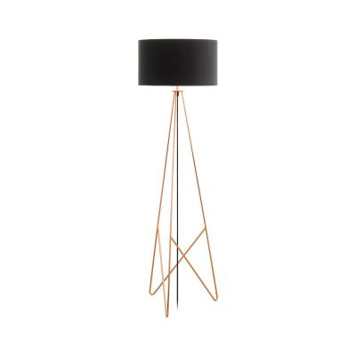Kobber design gulv lampe metal, Viola, med brytare
