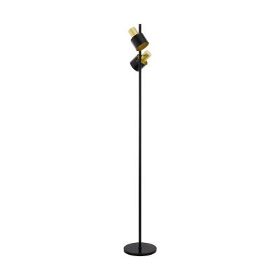 Guld modern gulv lampe stål, Oscar, med brytare