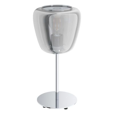 Krom modern bordlampe stål, Gauke, med brytare