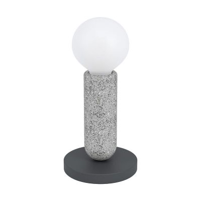 Antracit rustik bordlampe stål, Patrycja, med brytare