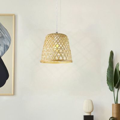 Rattan pendler lampe brun, Durkje